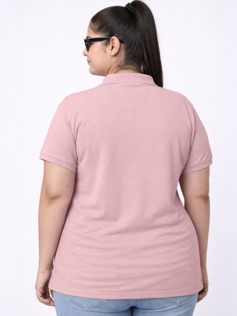 JUNEBERRY Women Polo Collar Pure Cotton T-shirt - Image 5