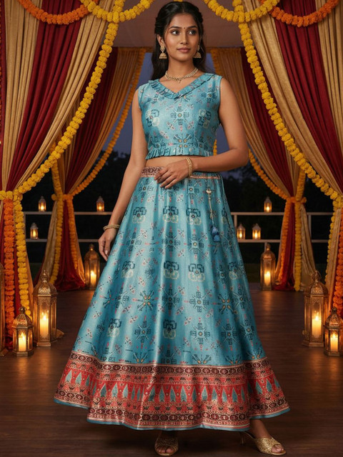 Kaizen TEXO FAB Printed Ready to Wear Lehenga &