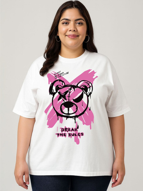 JUNEBERRY Women Printed Pure Cotton T-shirt - Image 3