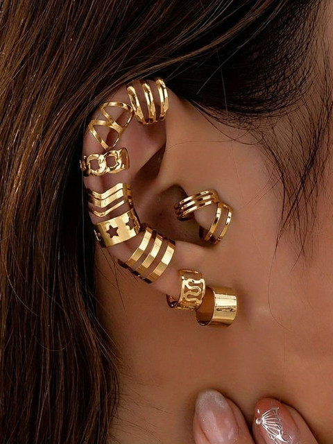 GOLDIWALA Geometric Ear Cuff Earrings