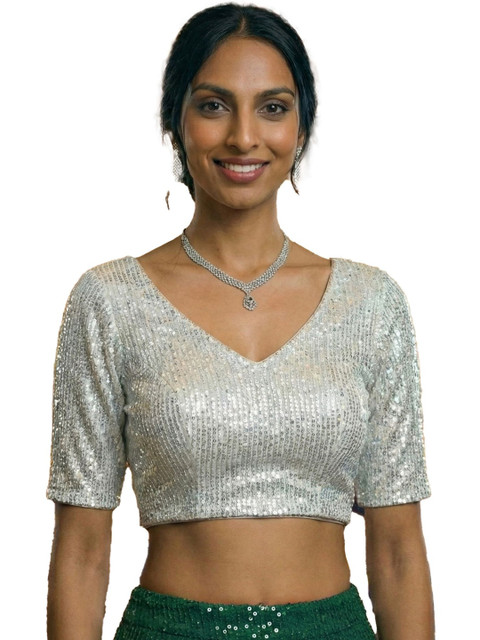 PU FASHION Embroidered Saree Blouse