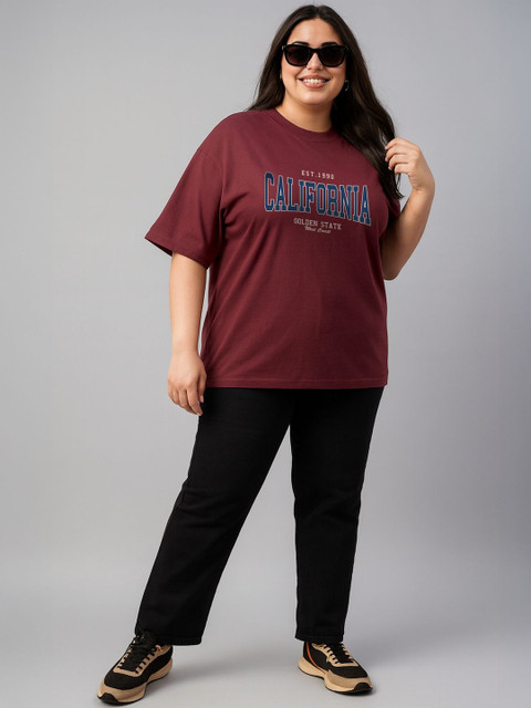 JUNEBERRY Women Printed Pure Cotton T-shirt - Image 4