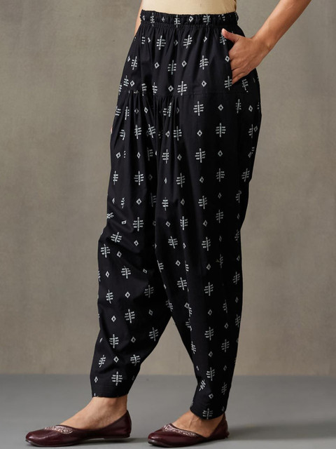 Fabindia Fabnu Black Cotton Salwar