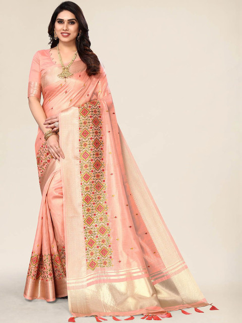 Urban Pallu Ethnic Motifs Embroidered Heavy Work Fashion Saree