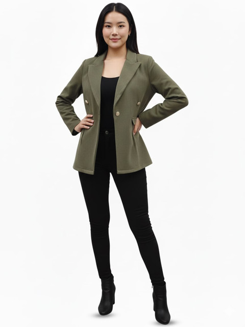 Athena Notched Lapel Single-Breasted Blazer