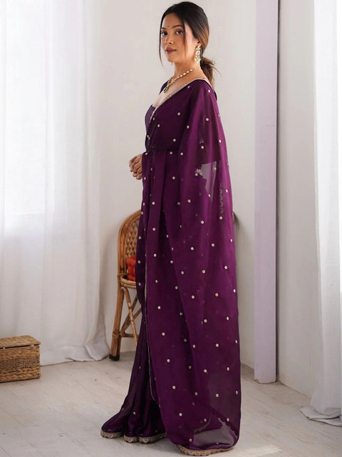 Pionex Embellished Zari Art Silk Saree - Image 3