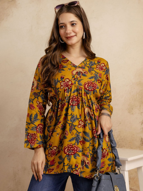 HYTEN Women Floral Printed Indie Florals Kurta