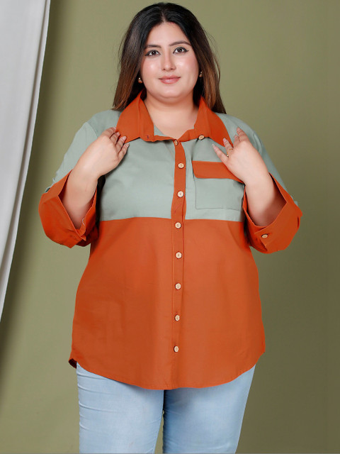 SHRIZA Colourblocked Cotton Top