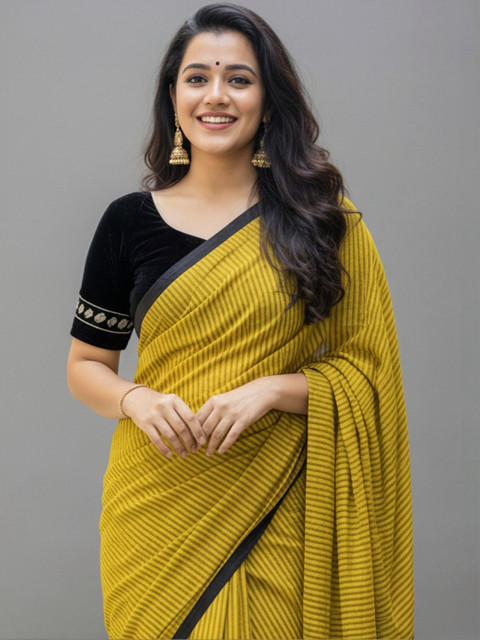 Urban Pallu Striped Pure Cotton Saree
