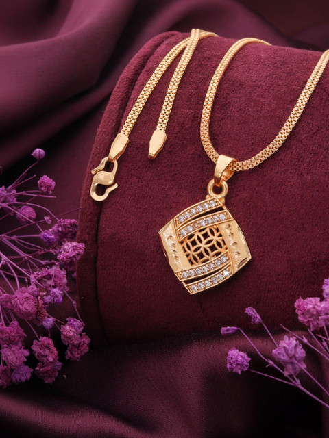 DIVASTRI Brass Gold-Plated Necklace - Image 4