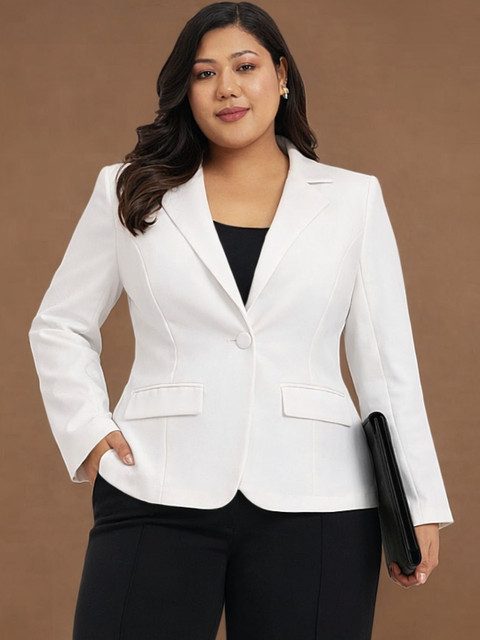 wild U Women Notched Lapel Long Sleeves Single Breasted Blazers - Image 4