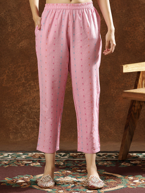 Anouk Ethnic Motifs Printed Regular Pure Cotton Kurta With Trousers & Dupatta - Image 7