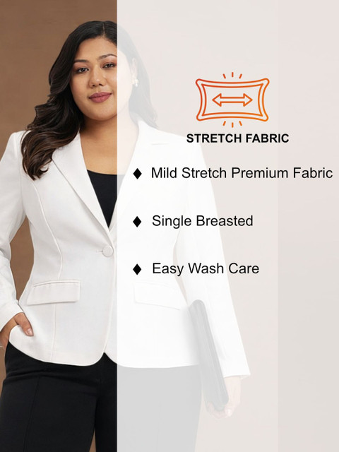 wild U Women Notched Lapel Long Sleeves Single Breasted Blazers - Image 7