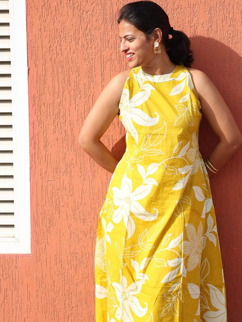 Keitra Women Floral Printed Regular Pure Cotton Kurta with Palazzos - Image 2