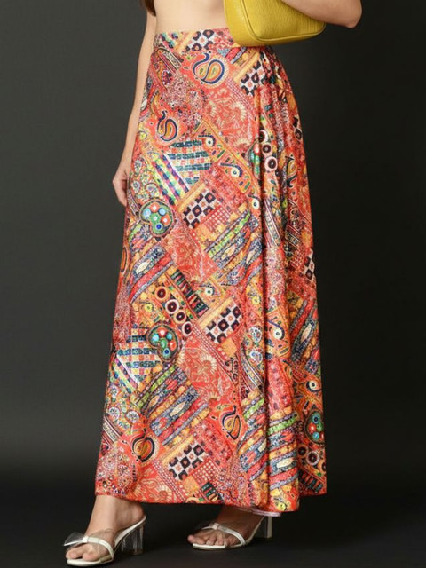 Vagisha Printed Flared Maxi Skirts