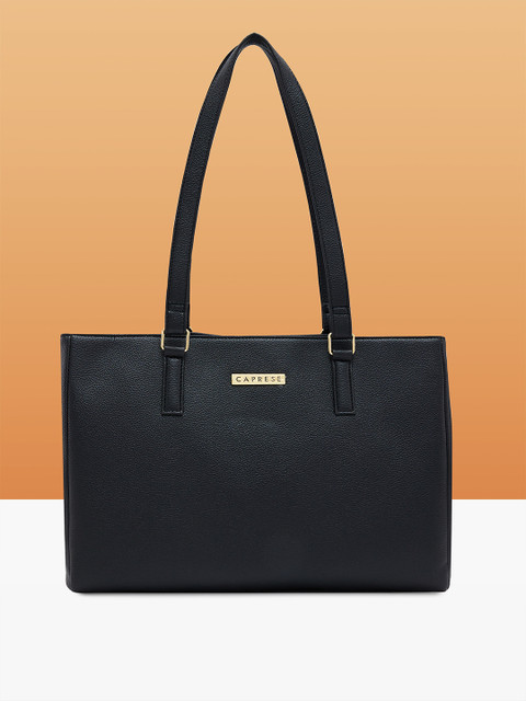 Caprese Lidwina Women Black Large Tote Bag