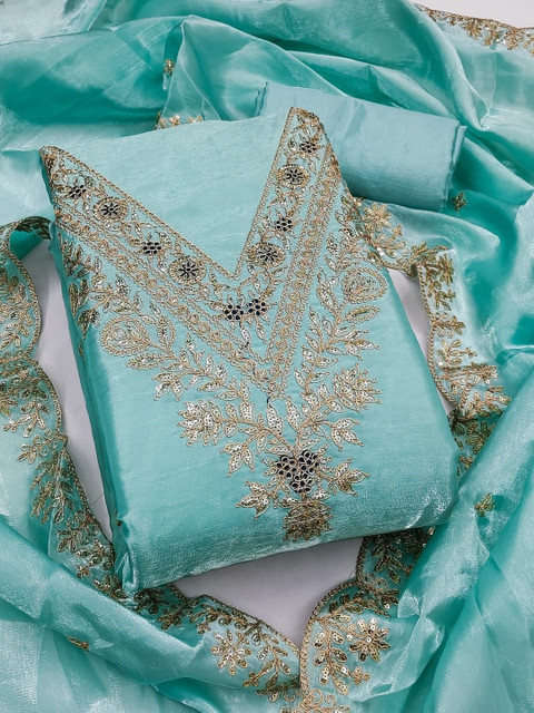 KALINI Embroidered Unstitched Dress Material
