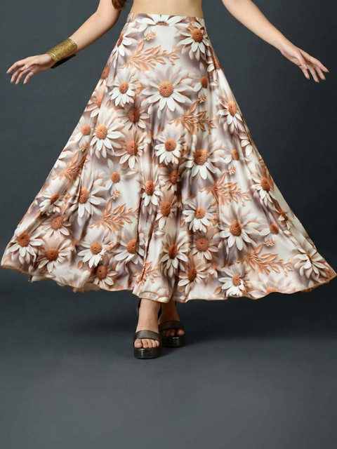 Vagisha Printed Flared Maxi Skirts