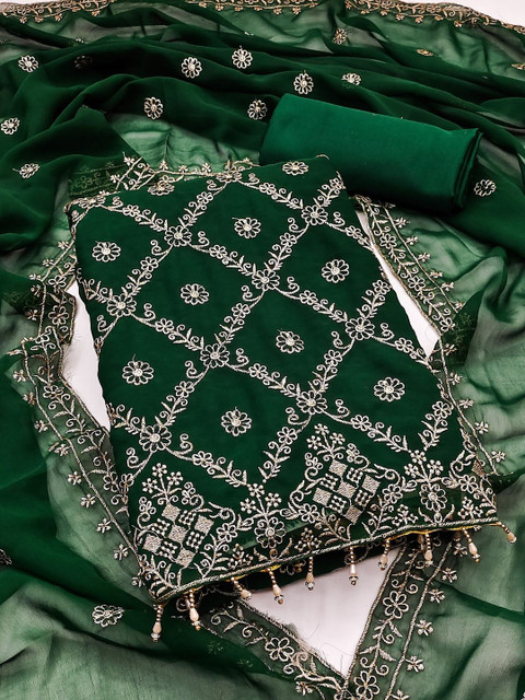 KALINI Embroidered Unstitched Dress Material