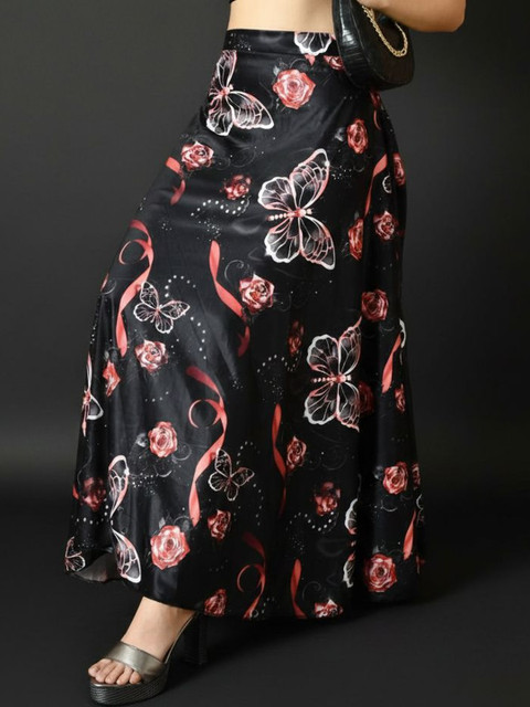 Vagisha Printed Flared Maxi Skirts