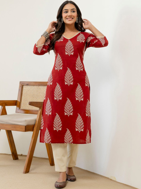 HERE&NOW Women Printed Flared Sleeves Kurta