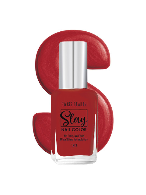 SWISS BEAUTY Slay Nail Polish 13ml - Maroon Marathon 206