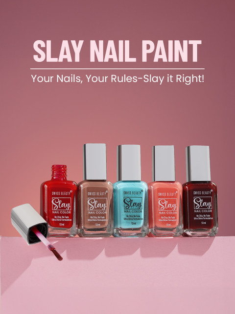 SWISS BEAUTY Slay Nail Polish 13ml - Classic Pink 308 - Image 2