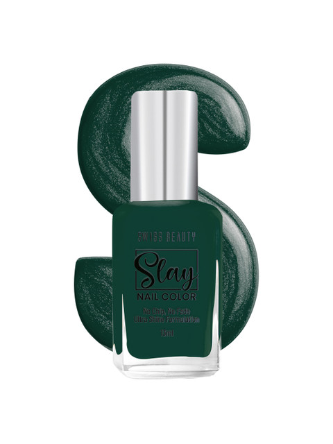 SWISS BEAUTY Slay Glossy & Long-Lasting Nail Colour 13 ml - Evergreen