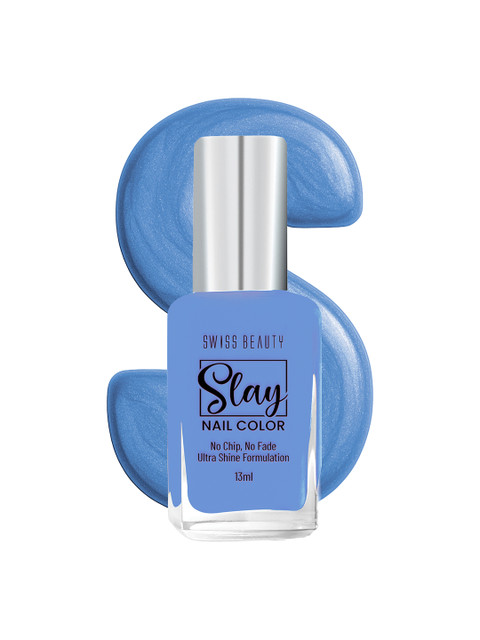 SWISS BEAUTY Slay Glossy & Long-Lasting Nail Colour 13 ml - Bluetopia