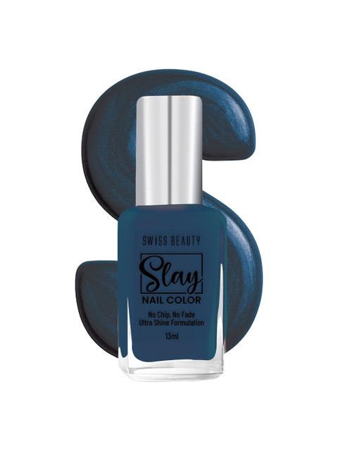 SWISS BEAUTY Slay Glossy & Long-Lasting Nail Colour 13 ml - London Blue 45