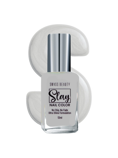 SWISS BEAUTY Slay Nail Polish 13ml - Shimmer Grey 704