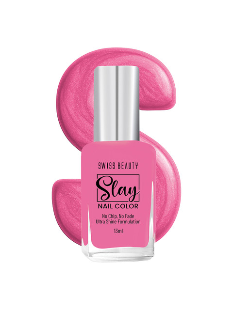 SWISS BEAUTY Slay Glossy & Long-Lasting Nail Colour 13 ml - Perfect Pink 13