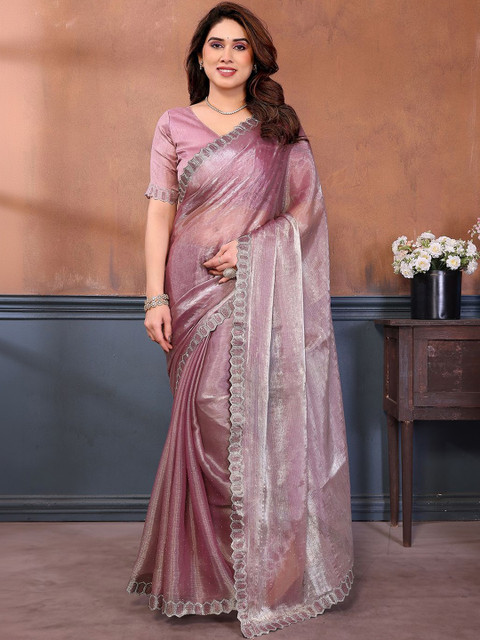 STYLETONE Sequinned Tissue Saree