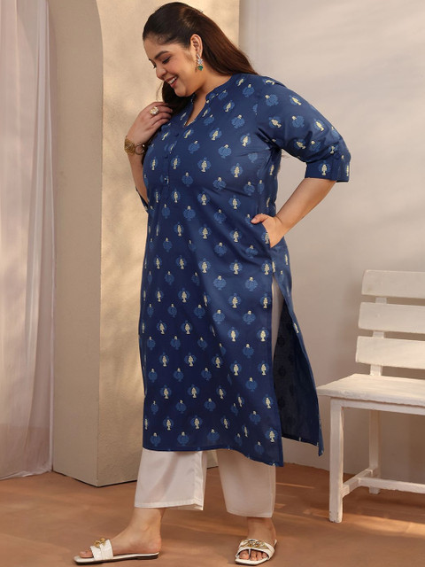 EXTRA LOVE BY LIBAS Women Floral Printed Kurta - Image 4