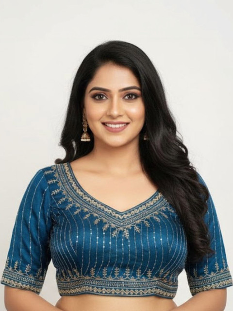 Mytrendzs Embroidered Saree Blouse