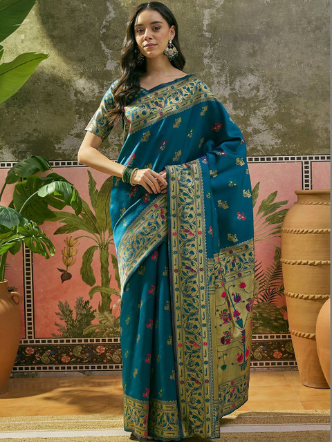 Sangria Woven Design Paithani Sarees