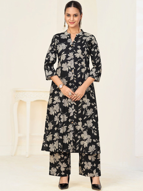 Larqi Printed Pure Cotton Tunic With Trousers Co-Ords