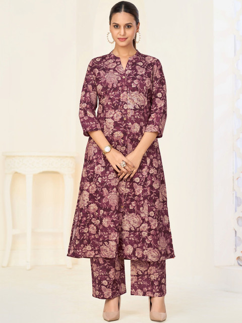 Larqi Printed Pure Cotton Tunic With Trousers Co-Ords