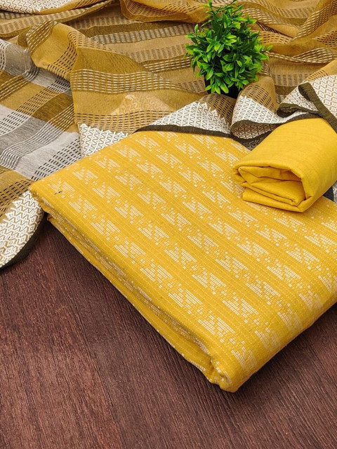 KALINI Printed Pure Cotton Unstitched Dress Material