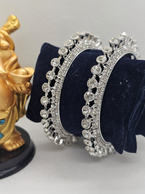 Panini jewels Set of 2 Rhodium-Plated Crystals Bangle