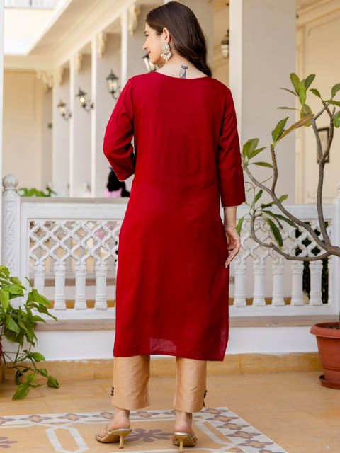 Pjyot by surhi Women Embroidered Thread Work Kurta - Image 3