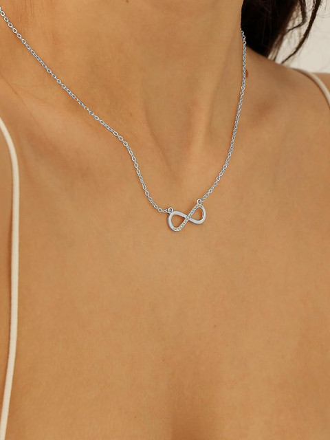 VAMA Rhodium-Plated Necklace - Image 4