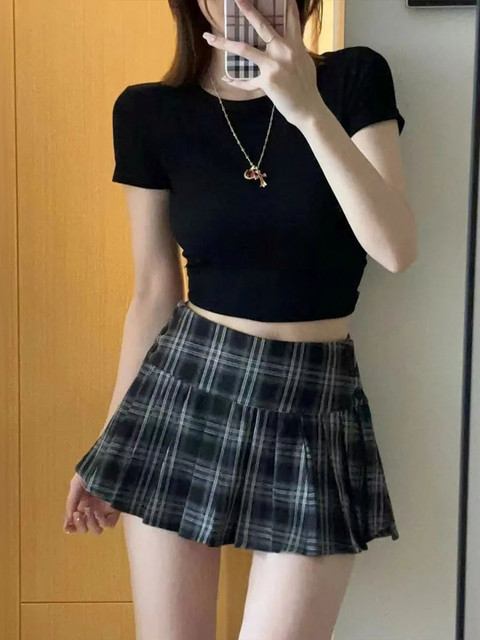 StyleCast x Revolte Checked A-line Mini Skirts