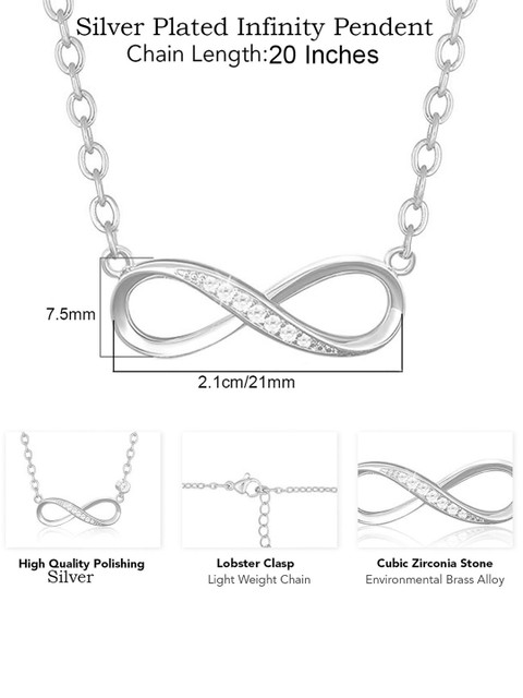 VAMA Rhodium-Plated Necklace - Image 5