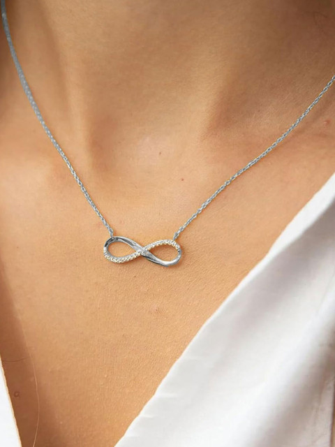 VAMA Rhodium-Plated Necklace