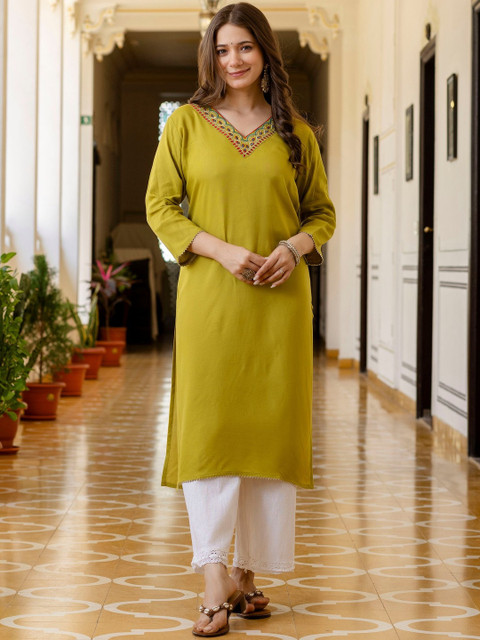 Pjyot by surhi Women Thread Work Kurta - Image 2