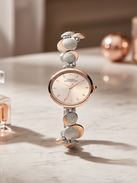 French Connection Women Dial & Statement Bracelet Style Analogue Watch FCN0188RTM