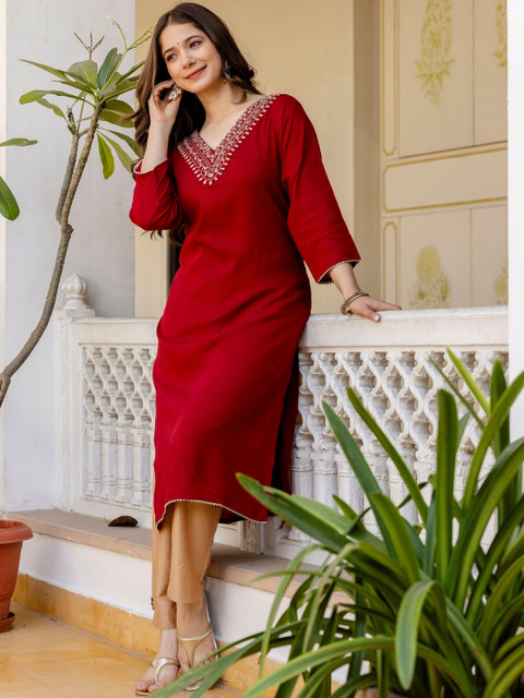 Pjyot by surhi Women Embroidered Thread Work Kurta - Image 2