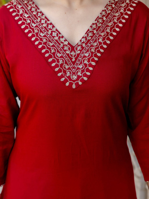 Pjyot by surhi Women Embroidered Thread Work Kurta - Image 5