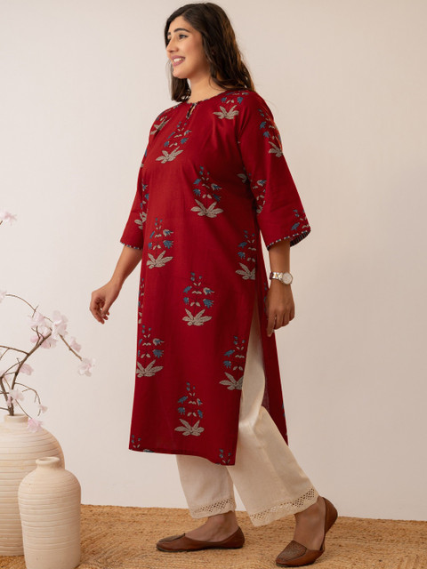 Glory Silk Women Floral Printed Indie Prints Kurta - Image 6